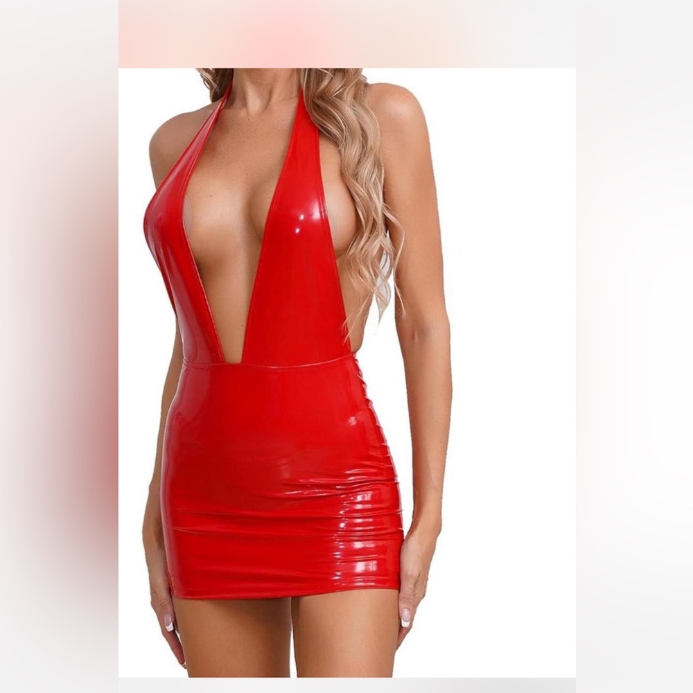 Red Halter Neck Dress
